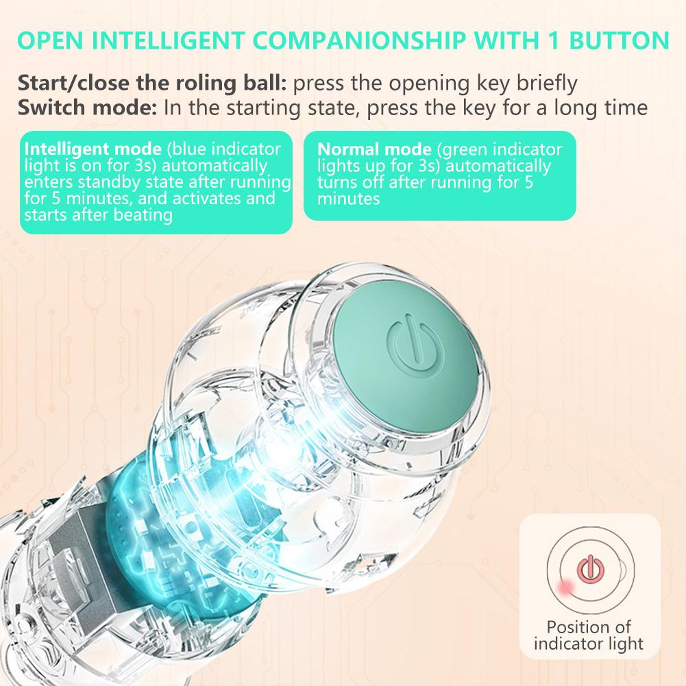 Smart Cat Toys Automatic Rolling Ball Electric Cat Interactive Toys Cats Training Self-moving Kitten Toys for Indoor Playing