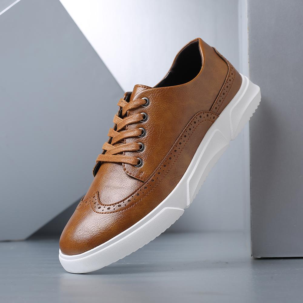 All-match Leather Casual Shoes Business Formal Office Shoes Elegantes Mens Casual Leather Shoes Leisure Walk Man Oxford Footwear