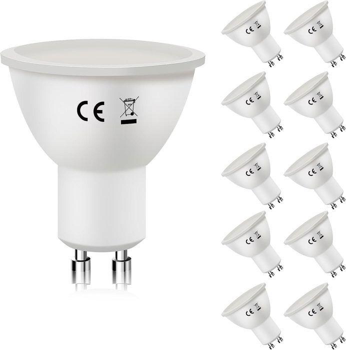 LED Bulb - NETTLIFE - 6W GU10 - 3000K (White Hot) - Angle 110° - Non Dimmable - Lot 10