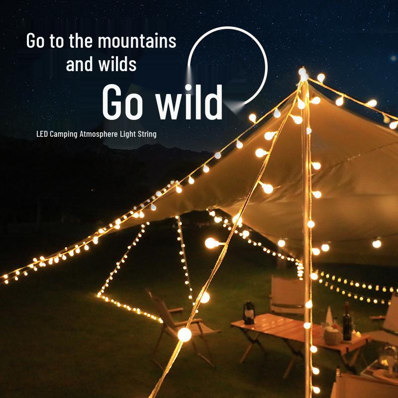 Colorful LED Solar String Lights for Outdoor Camping, Courtyard Atmosphere, and Christmas Decoration