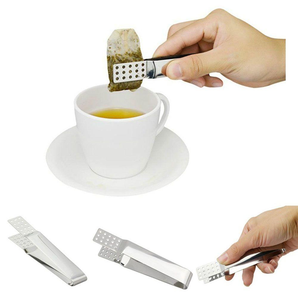 Holder Heat Resistant Food Mini Quality Clip Tea Bag Squeezer Tong Stainless Steel