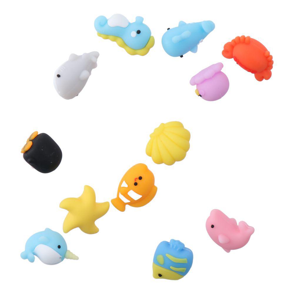 12 Pcs Ocean Animal Ocean Animal Shaped Bucket Eraser 2.36*2.75 Inch Pencil Erasers  Office
