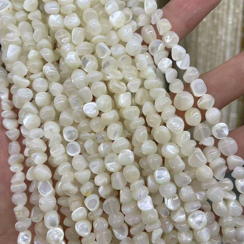 High Brightness White Mother of Pearl Shell Crushed Stone, 3-6mm Square Beads for DIY Necklace and Bracelet Accessories