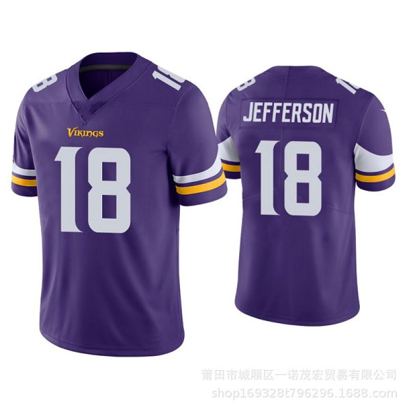 Minnesota Vikings Football Jersey 19 Thielen 15 18 Jefferson 8 Mens Sports