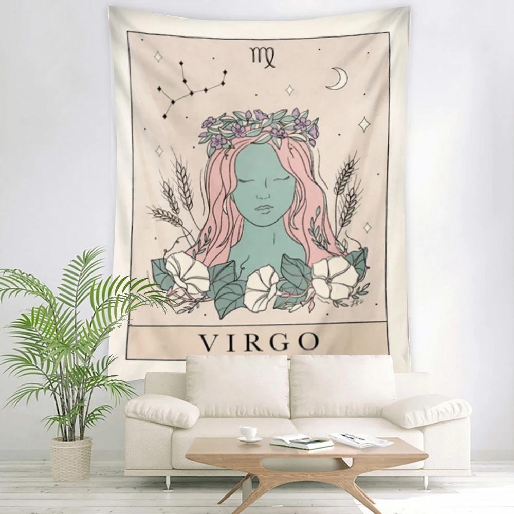 Twelve Constellation Pattern Tapestry Office Living Room Tapestry Home Wall Decoration Tapestry