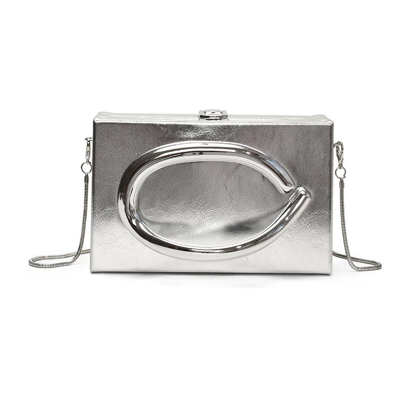 Light Luxury European and American Evening Clutch, Retro Gold Crossbody Bag for Women