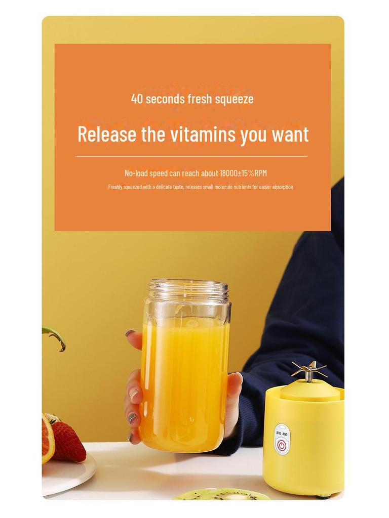 2022 Tragbarer wiederaufladbarer elektrischer Entsafterbecher – perfekt für den Heimgebrauch und als Geschenk