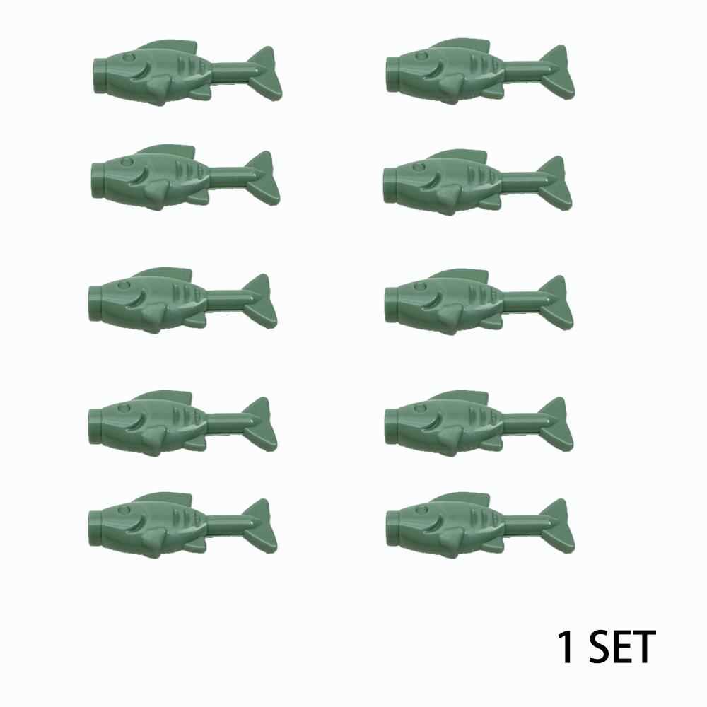 MOC Toys Sea Animals World Building Blocks Sets Dolphin Shark Devil Fish shell Seaweed Lobster Crab Coral Shell Gifts