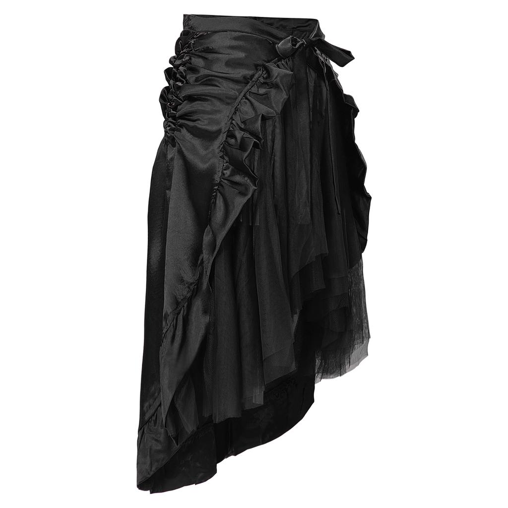 Plus Size Retro Gothic Crop Top Skirt For Women - Dance Skirt - Stylish Half Skirt