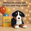 Large Lifelike Bernese Mountain Dog Plush Toy 19.6 Inch Simulation Soft Cuddly Dog Doll Children's Gift Home Decor