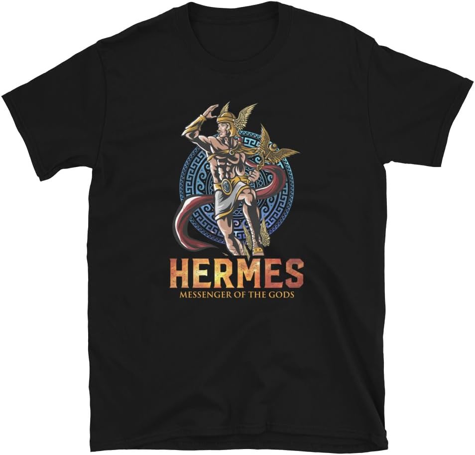 Hermes T-Shirt Greek Mythology Tee God of Messenger Deity Apparel Greek Gods Shirt Historical Greek Religion Top XXXXL