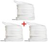 1Pair/3Pair NEW Flat High-Quality Cotton Shoelace Suitable for A Variety of Shoes 0.8 Cm Wide Unisex Solid-Color Shoelaces