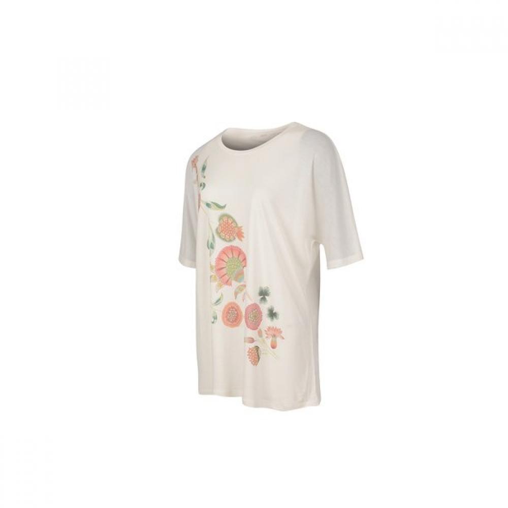 Oililly Flower PrinT ShorT Sleeve T shirT ow8saTs025
