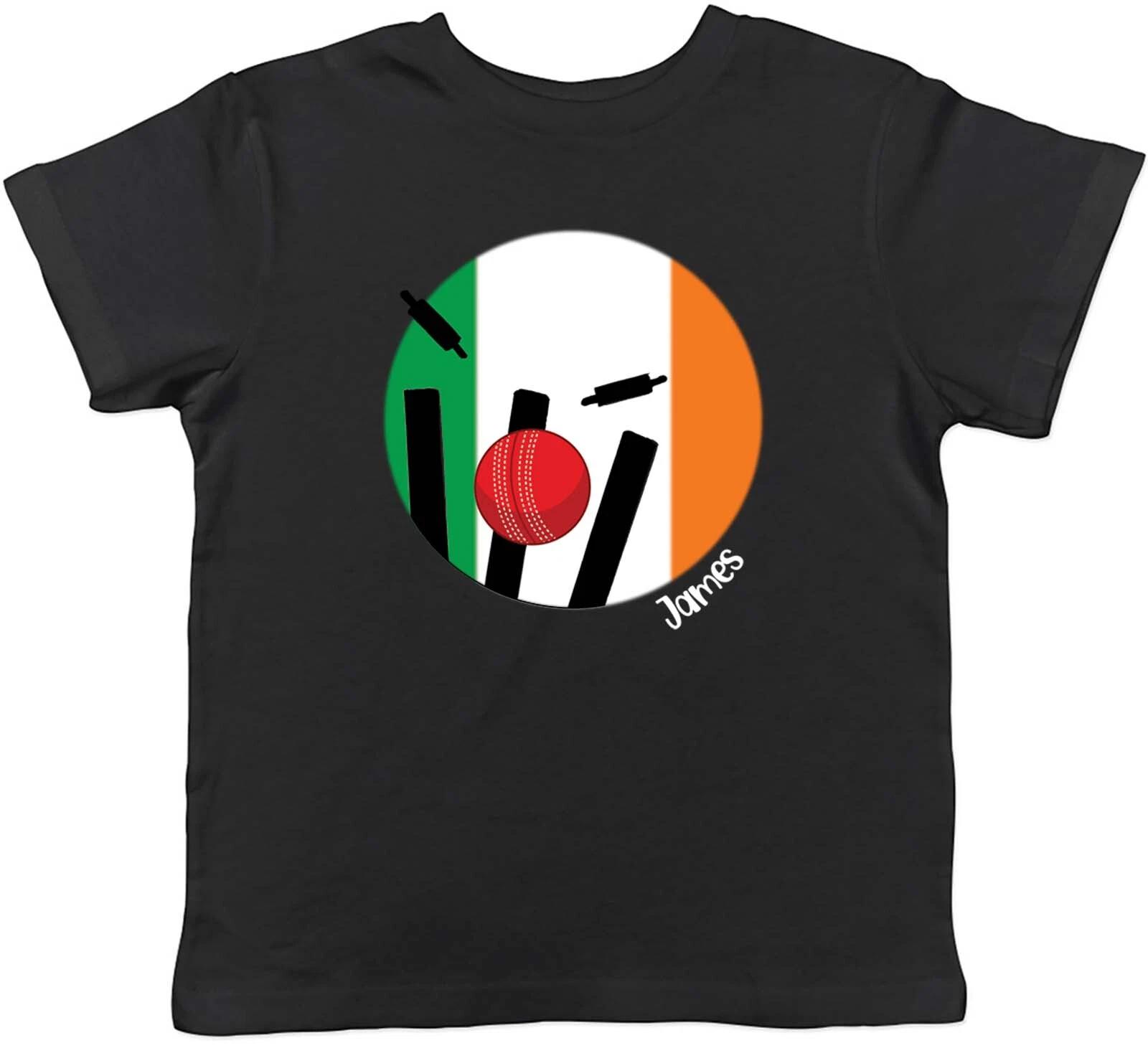 Personalised Cricket Ireland Sports Childrens Kids T-Shirt Boys Girls Gift 130