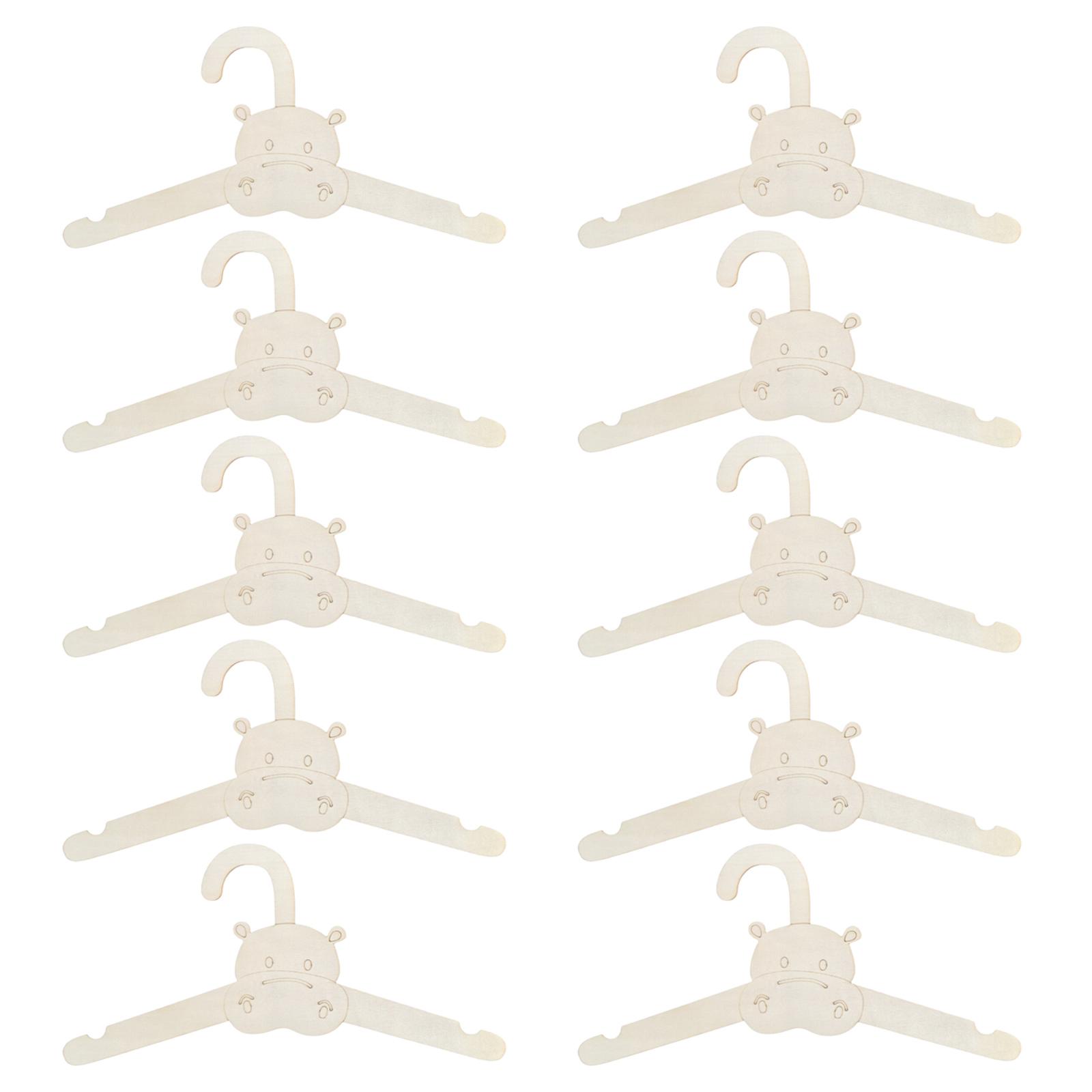 Набор из 10 прочных деревянных детских вешалок переносные детские вешалки аксессуары для организации пальто и платьев 1 890₽