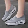 2025 Large Size Women's Shoes Solid Color Breathable Flyknit Shoes One Foot Stirrup Women's Sneakers Sock Mouth Casual Shoes