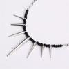45CM Hip Hop Rivet Necklace For Man Woman Cone Pendant Sweater Chain Choker Jewelry Punk Male Cool Accessories