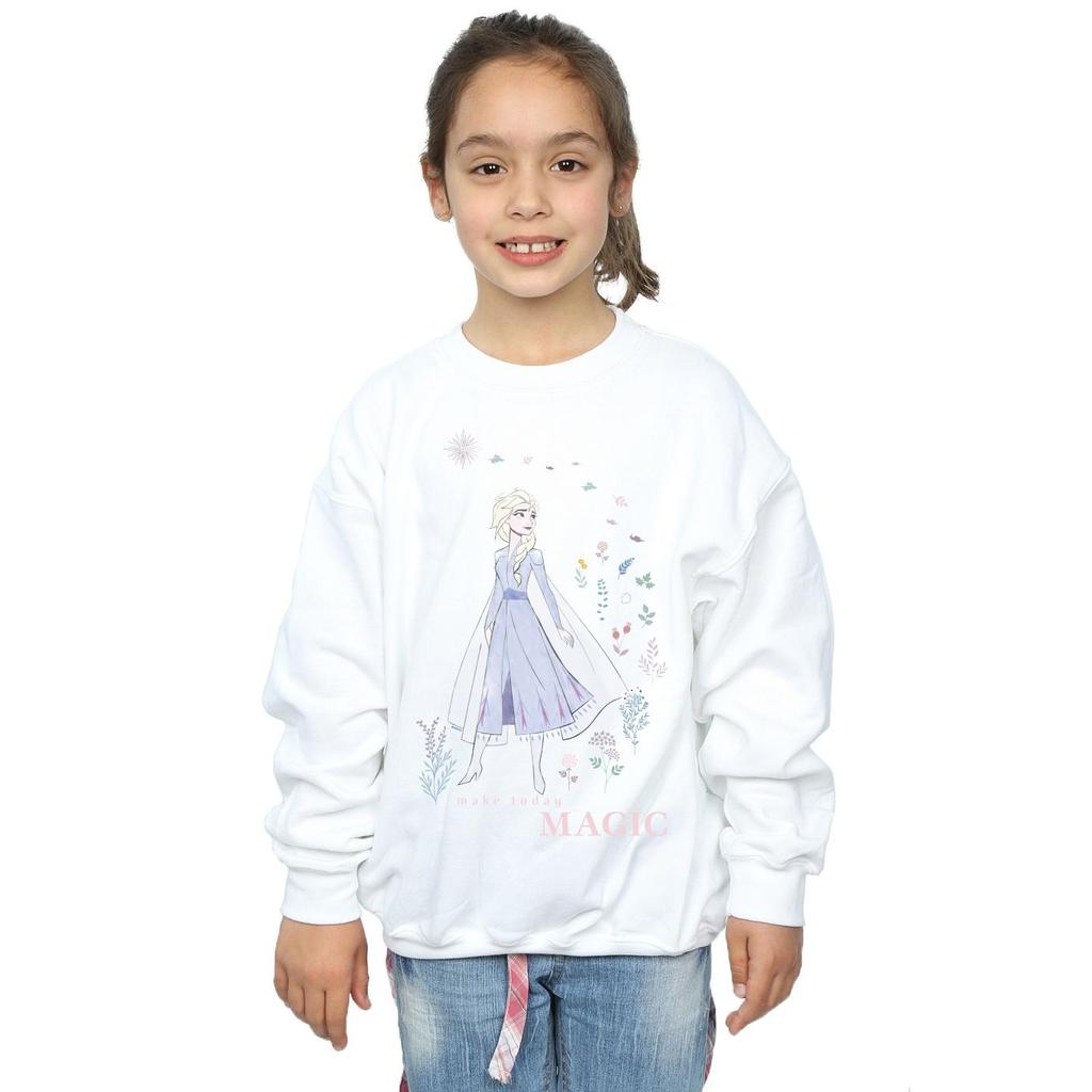 Disney Girls Frozen 2 Elsa Make Today Magic Sweatshirt