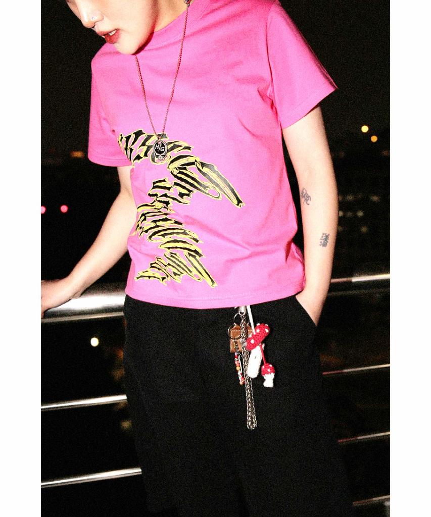 Ialeseuko Wave Logo T-Shirt_Pink
