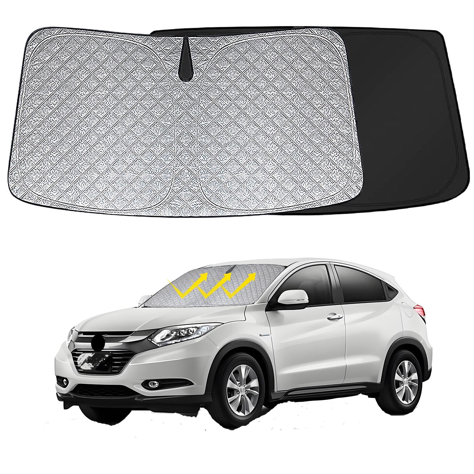 

Передний солнцезащитный козырек для Honda Vezel Отличное свето-, УФ-, солнечное и теплоизоляционное покрытие Настраиваемый интерьер Легко В комплекте сумка для хранения 2021 (RV3, RV4, RV5,