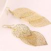 Fashion Women Hollow Leaf Shaped Drop Dangle Hook Earrings Party Jewelry Gifts