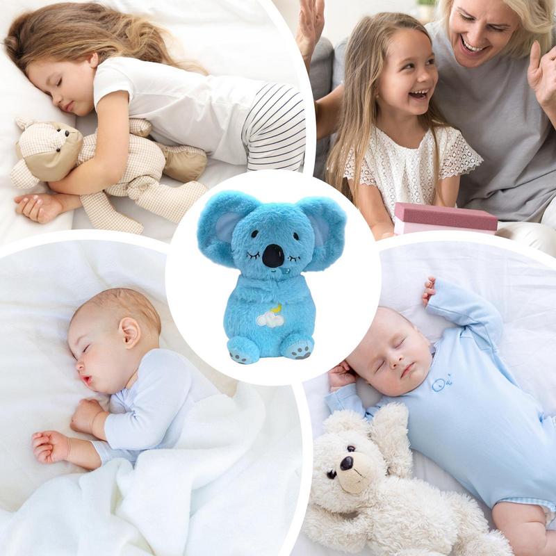 Atmender Koala Bär Baby Beruhigendes Plüschtier Baby Kinder Beruhigende Musik Schlafgeräusch und Licht Tierpuppe Geburtstagsgeschenke