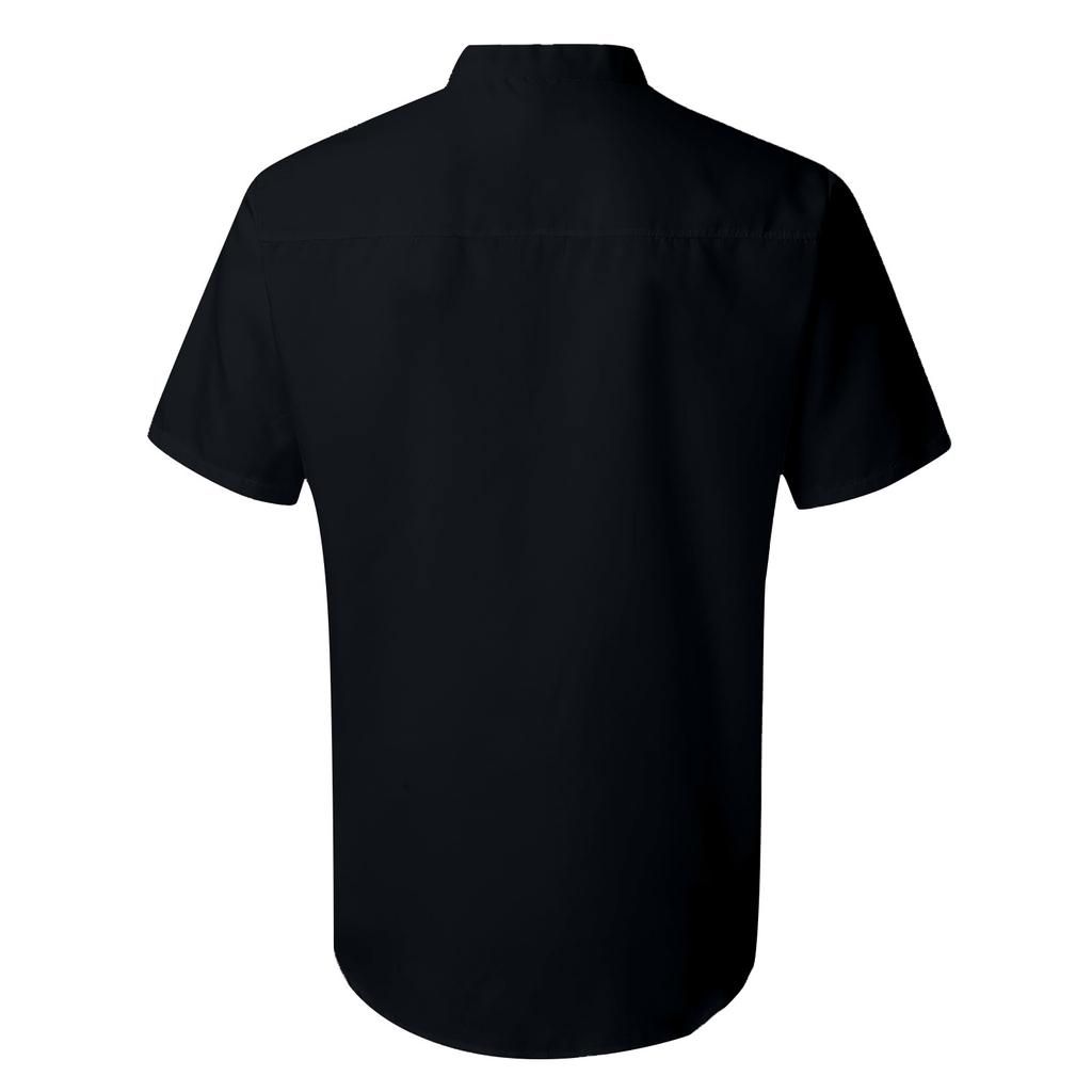 Men's Linen Short-sleeved Casual Shirt Collarless Standing Collar Summer Top
