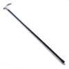 Elegant Italian-made T-shaped walking stick, silver and black, adjustable length, wooden cane, ott-4306sl
