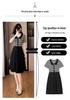 Plus Size Striped Patchwork Faux Two-Piece Slimming Short-Sleeve Summer Dress - Chic & Fashionable New Arrival