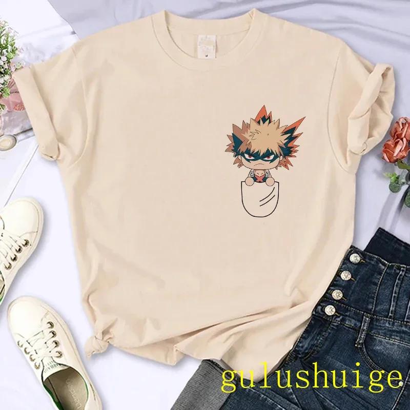 Japanese Anime My Hero Academia T Shirt Women Boku No Hero Academia Manga T-shirt Bakugou Himiko Toga Graphic Tees Tshirt
