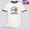 SUKHOI Company Men#039;s Ringer Black Size S3XL Unisex T-Shirt