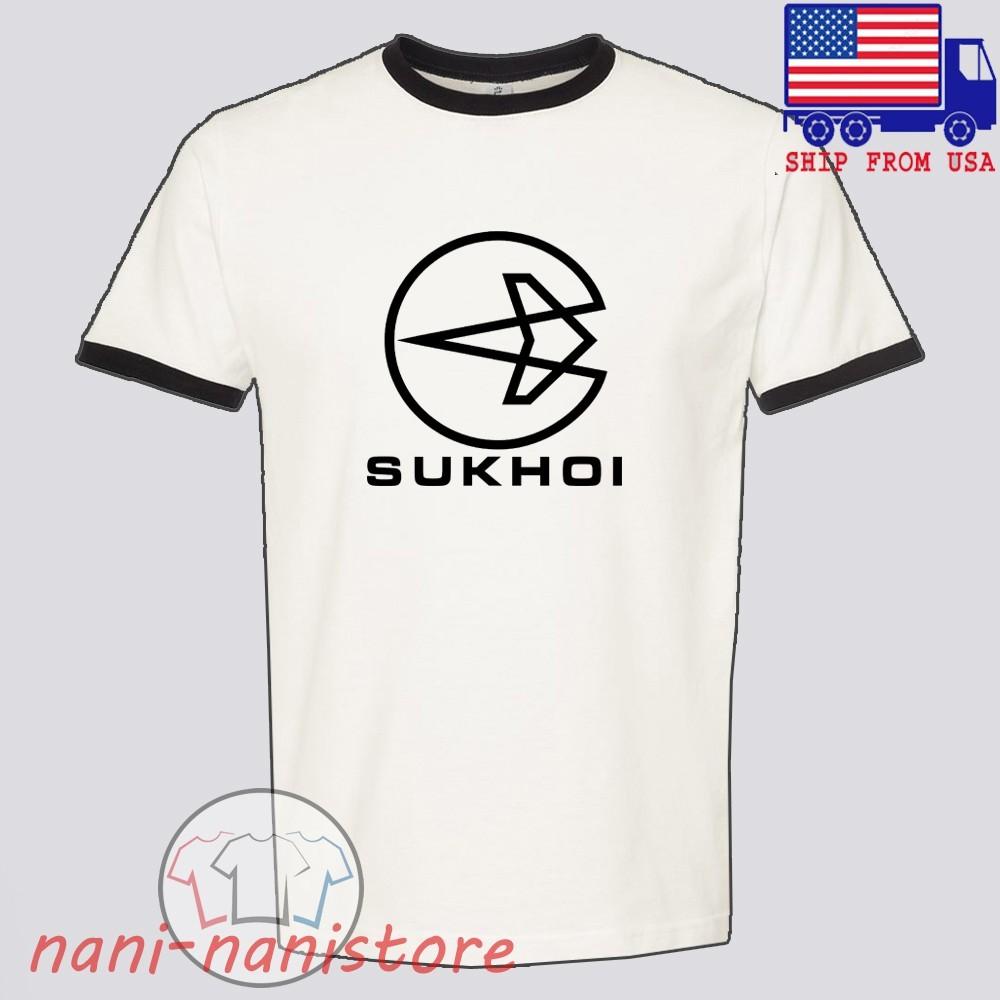 SUKHOI Company Men#039;s Ringer Black Size S3XL Unisex T-Shirt M