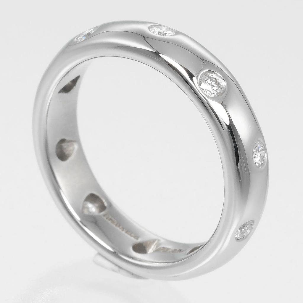 TIFFANY&Co. Dots Ring Pt950Platinum/diamond #4.3(US Size) 6.7g Women Used