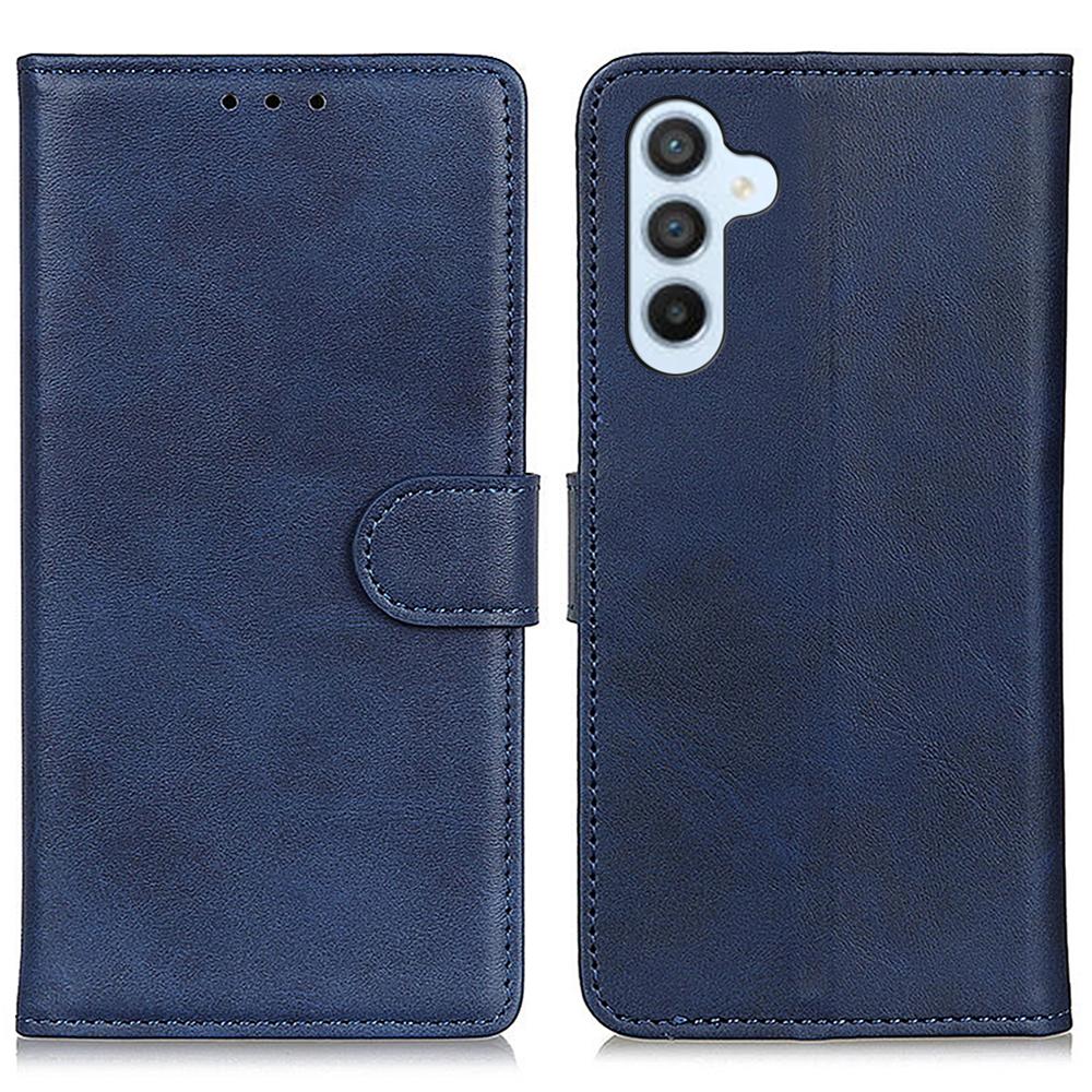 For Samsung Galaxy S24 FE Stand Case Cowhide Texture Leather Phone Cover