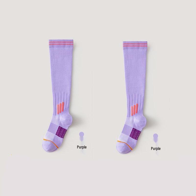 Professional Grade Long Compression Socks for Yoga, Fitness, Sports, Jump Rope, and Pilates with Non-Slip Design
