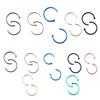 Punk Thin Hoop C Shape Stainless Steel Small Circular Body Piercing Nose Rings Jewelry Lip Rings