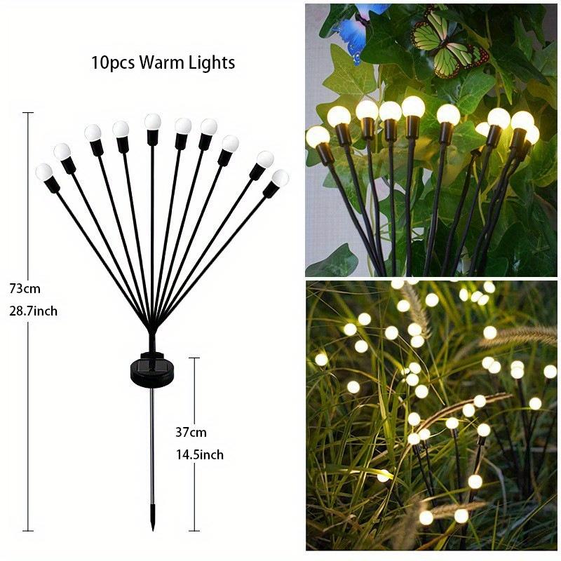 Solar Powered Garden Floor Lights, Star Burst Flickering Firefly Lights, Outdoor Courtyard Christmas Party Decorations