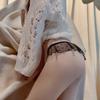 Lady Summer Sexy Pure Desire Lacy Perspective Honey Peach Hip Low Waist Thong Underwear