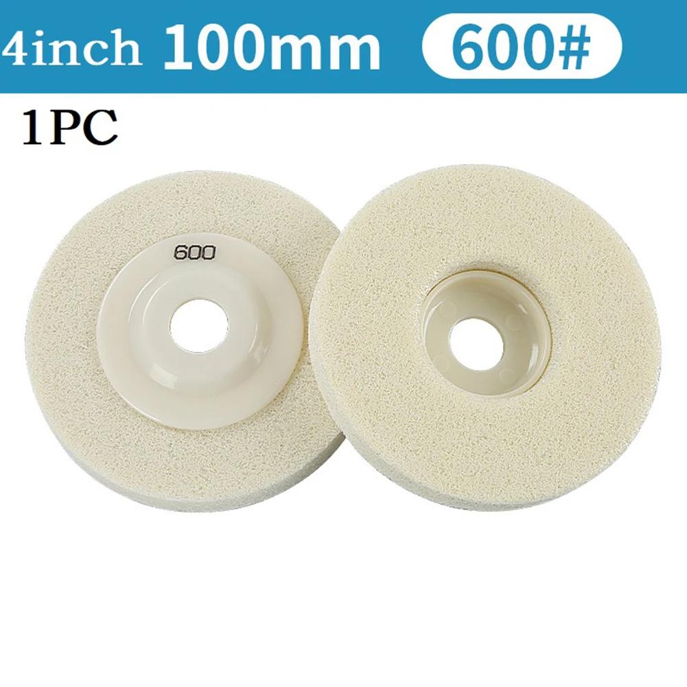 1PC Brand New Polishing Wheel Polishing Sheet 4inch 60-3000 Grit Angle Grinder Nylon Fiber Polishing Wheel White