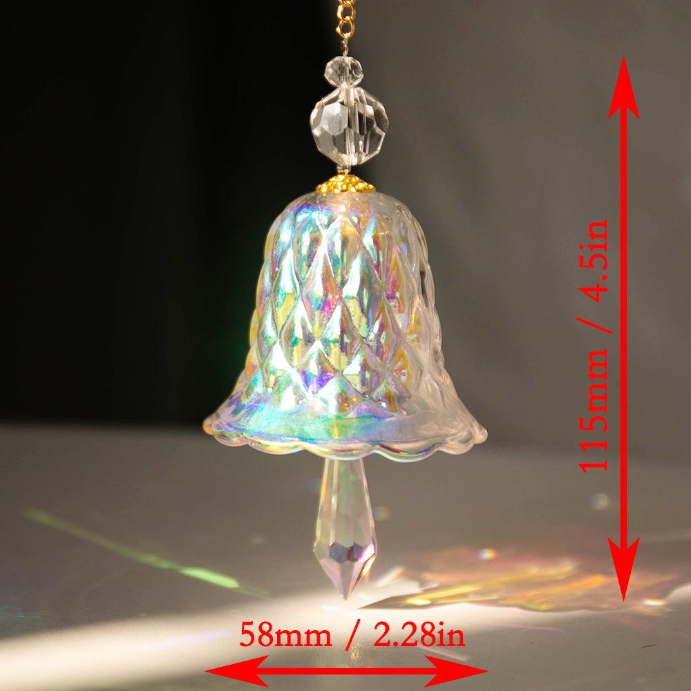Rainbow Crystal Wind Chime Glass Pendant Sun Catcher Christmas Decor