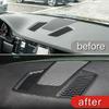 Car Console Dashboard Panel Middle Air Condition Vent Cover Frame Trim Carbon Pattern Accessories For Porsche Cayenne 2018-