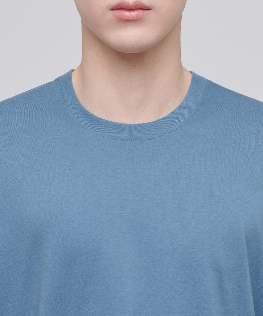 MUSINSA STANDARD [Cooltandard] Crew Neck Long Sleeve T-Shirt [Light Blue]