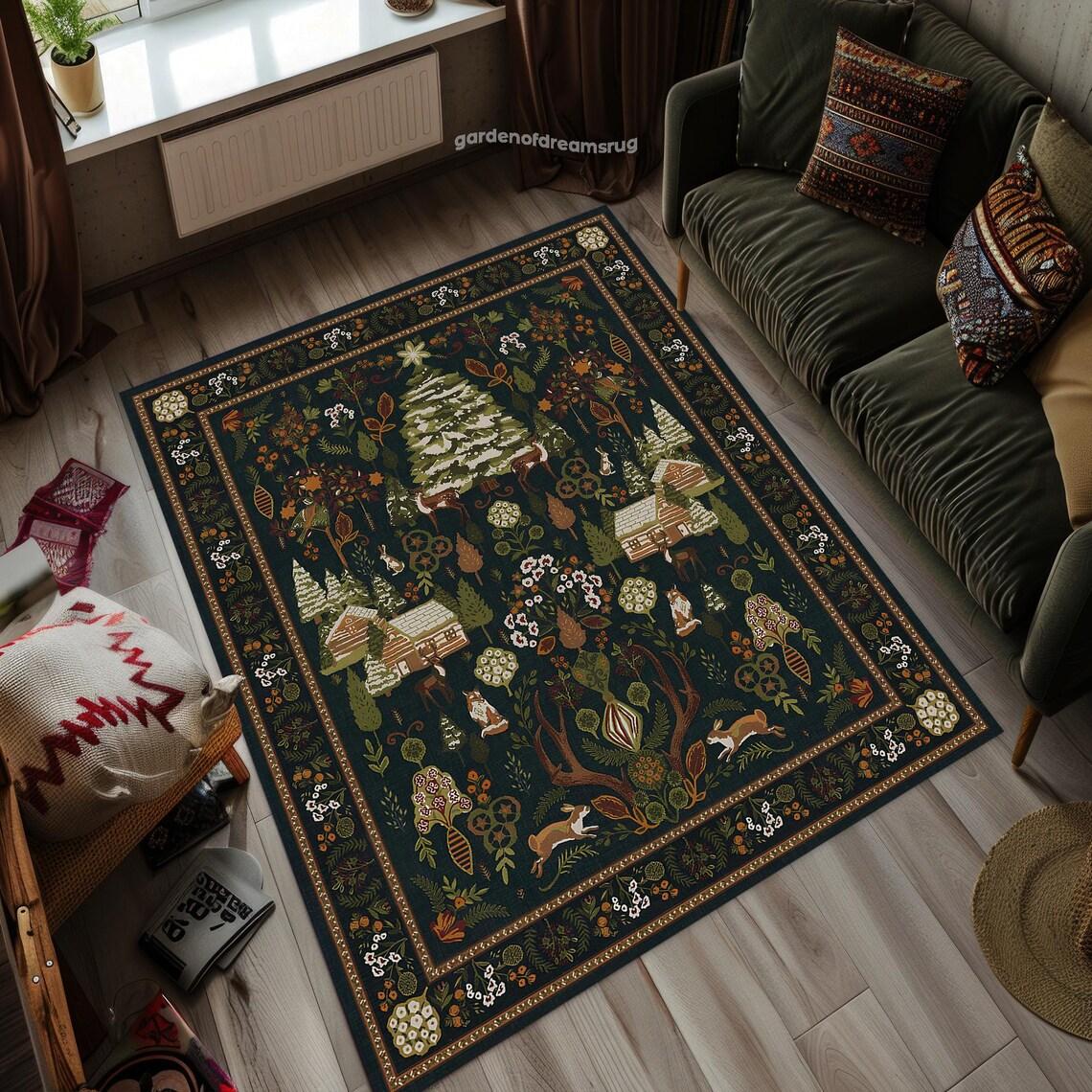 

Коврики с рождественским принтом, ковер для спальни, коврик для гостиной с противоскользящим покрытием, коврик под диван, для домашнего декора, придверный коврик 40x60CM