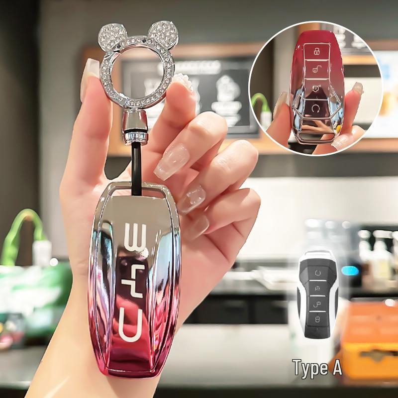 BYD Key Case for Han, Dolphin, Seagull, Mini, Yuan, Tang, Song Pro, and Qin Plus.