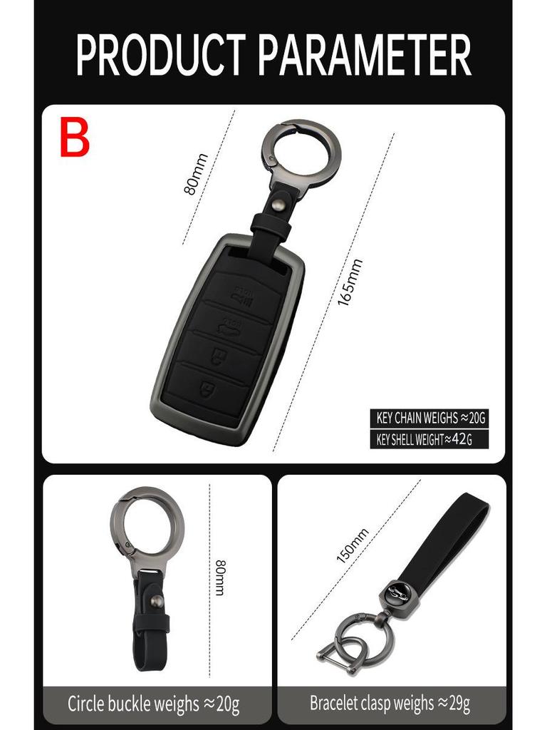 Genesis Key Case Metal Protective Shell for GV70, G80, GV80, G90 Cars