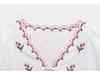 2025 Spring Women's Floral Embroidery Poplin Top - European & American Style