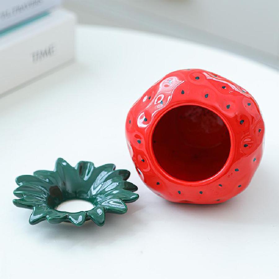 Strawberry Vase, Ceramic Fruit Shaped Vase, Home Decoration, New Year Decoration Vase