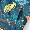 1-8 Jahre Kinder Jungen Cartoon Dinosaurier Bedruckter Kapuzen-Reißverschlussmantel Lässige Jacke