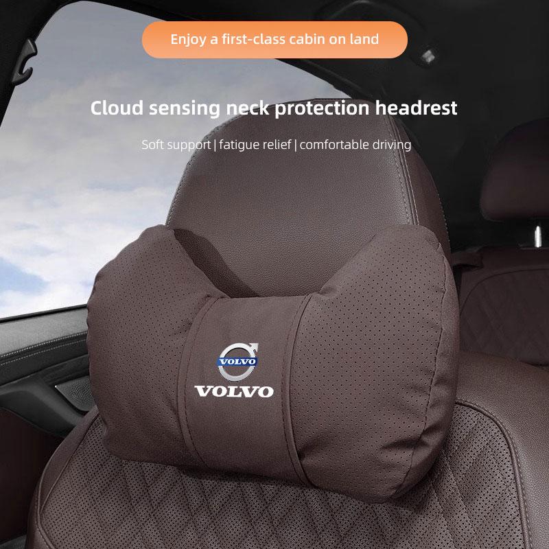 Auto Innenraum Sitz Wildleder Leder Bullenhorn Kopfstütze für Volvo XC60 S60 V40 V50 V60 S80 S40 C30 AWD C70 S40 S60 S80 S90 T6 V70 V9