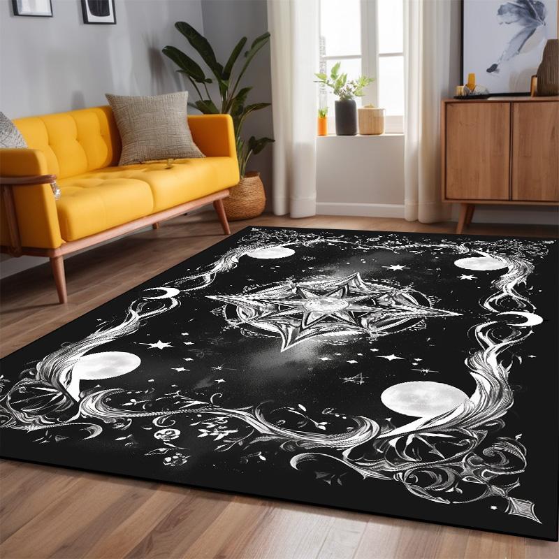 

Mandala Pentagram Tarot Style Carpets for Living Room Persian Element Home Decor Large Size Rugs Non-slip Bedroom Mats Washable 60*90cm
